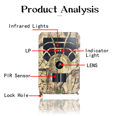 PR300A Wifi Trail Camera 46pcs 940nm IR LEDs Wireless App 24MP 1080P Solar Powered