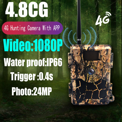 4.8CG Mobile Trail Camera SIM Card 4G Lte CMOS 24MP