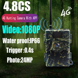 2.4 Inches Screen Mobile Trail Camera CMOS Cellular 24MP 4g Lte Trail Camera
